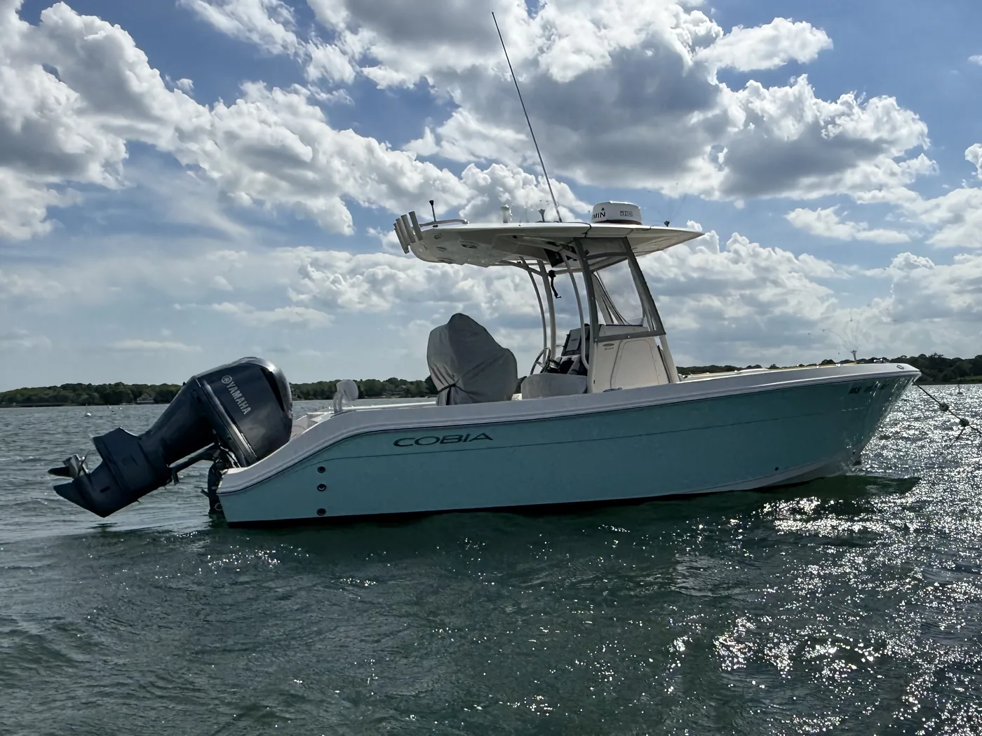 Side profile of the Last Captain Cobia center console
